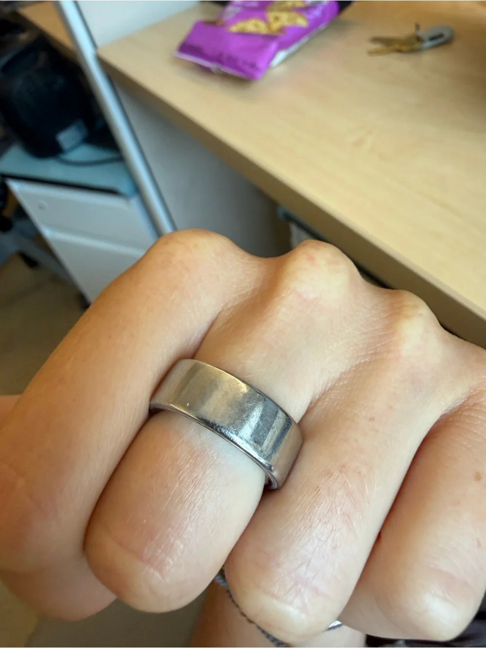 Oura Ring 4 silver - size 7